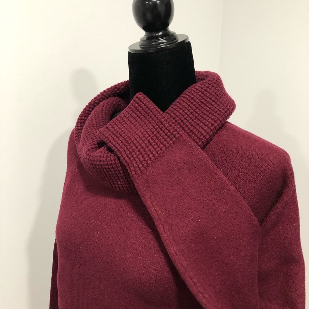 Cyrus Burgundy Cowl Neck Sweater - Picture 7 of 10